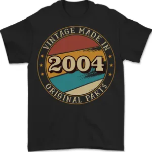 20th Birthday  Vintage Made In 2004 Mens T-Shirt 100% Cotton