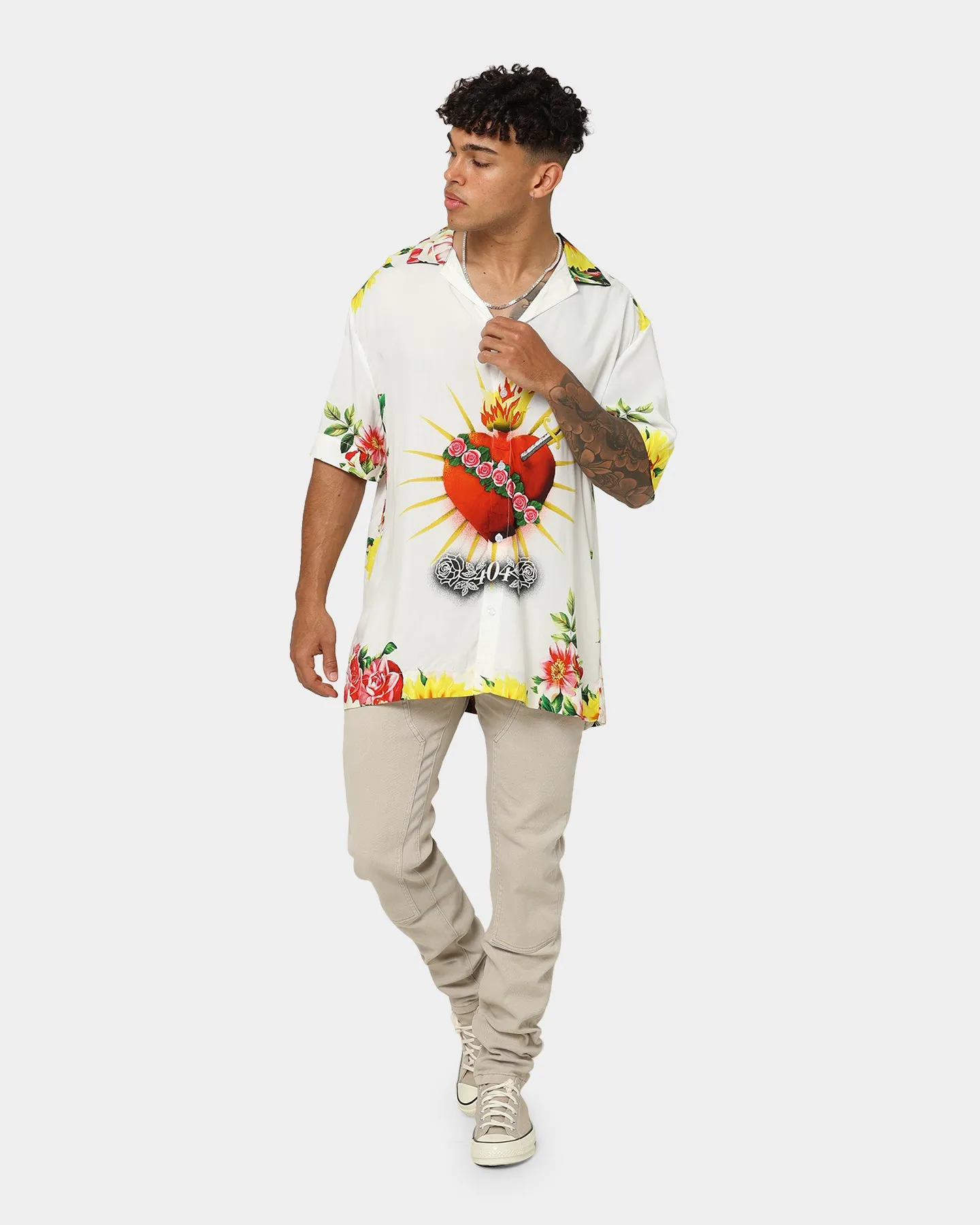 404 Grandeur Button Up Shirt White