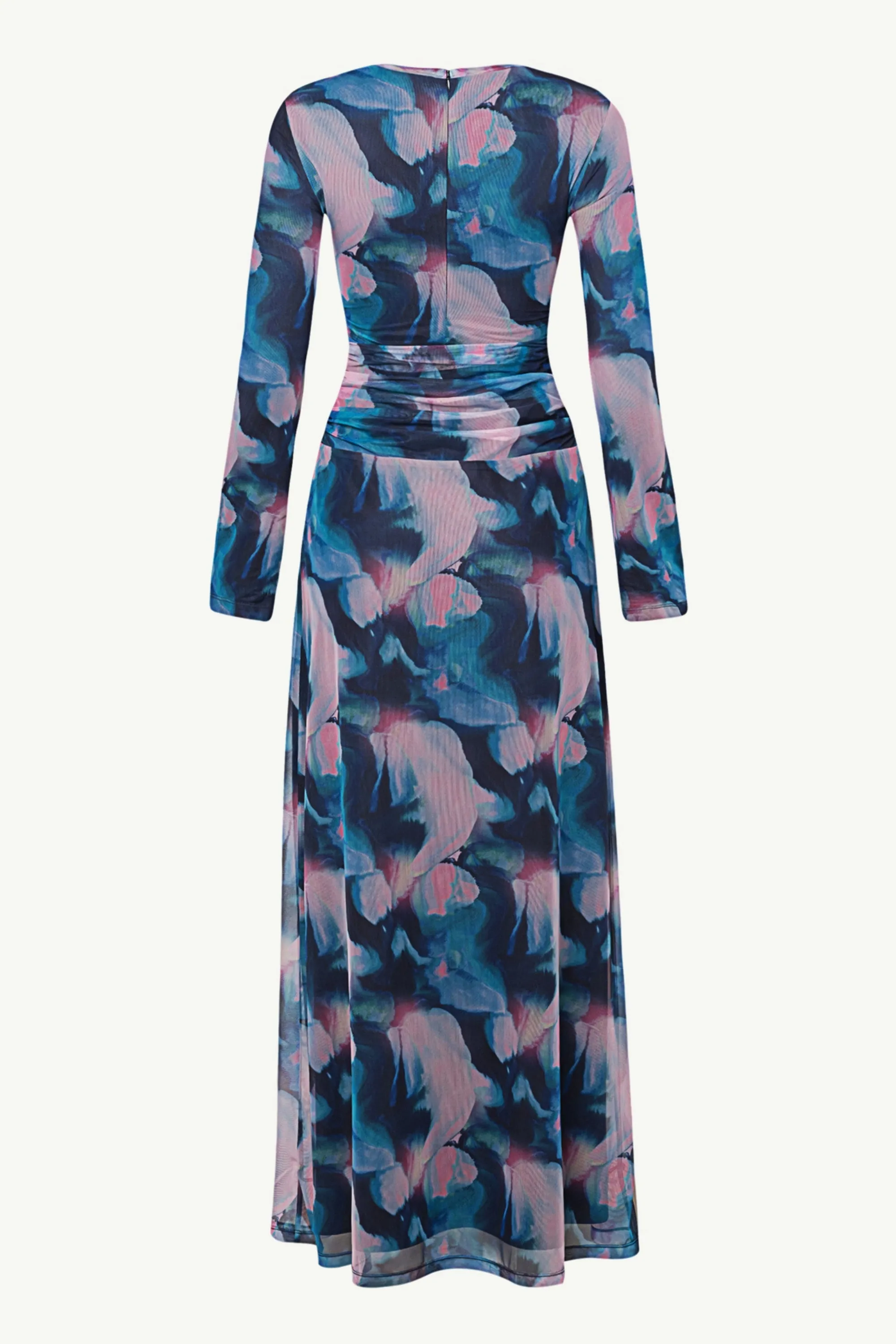 Adelina Rouched Maxi Dress - Blue Tie Dye