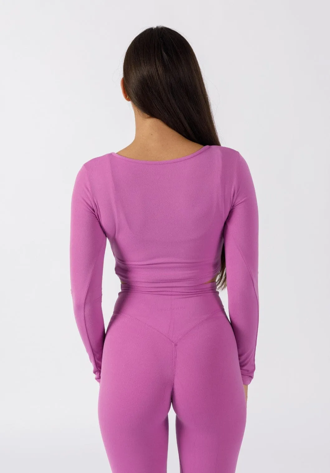 AirSilk Long Sleeve Wrap Crop Vertigo