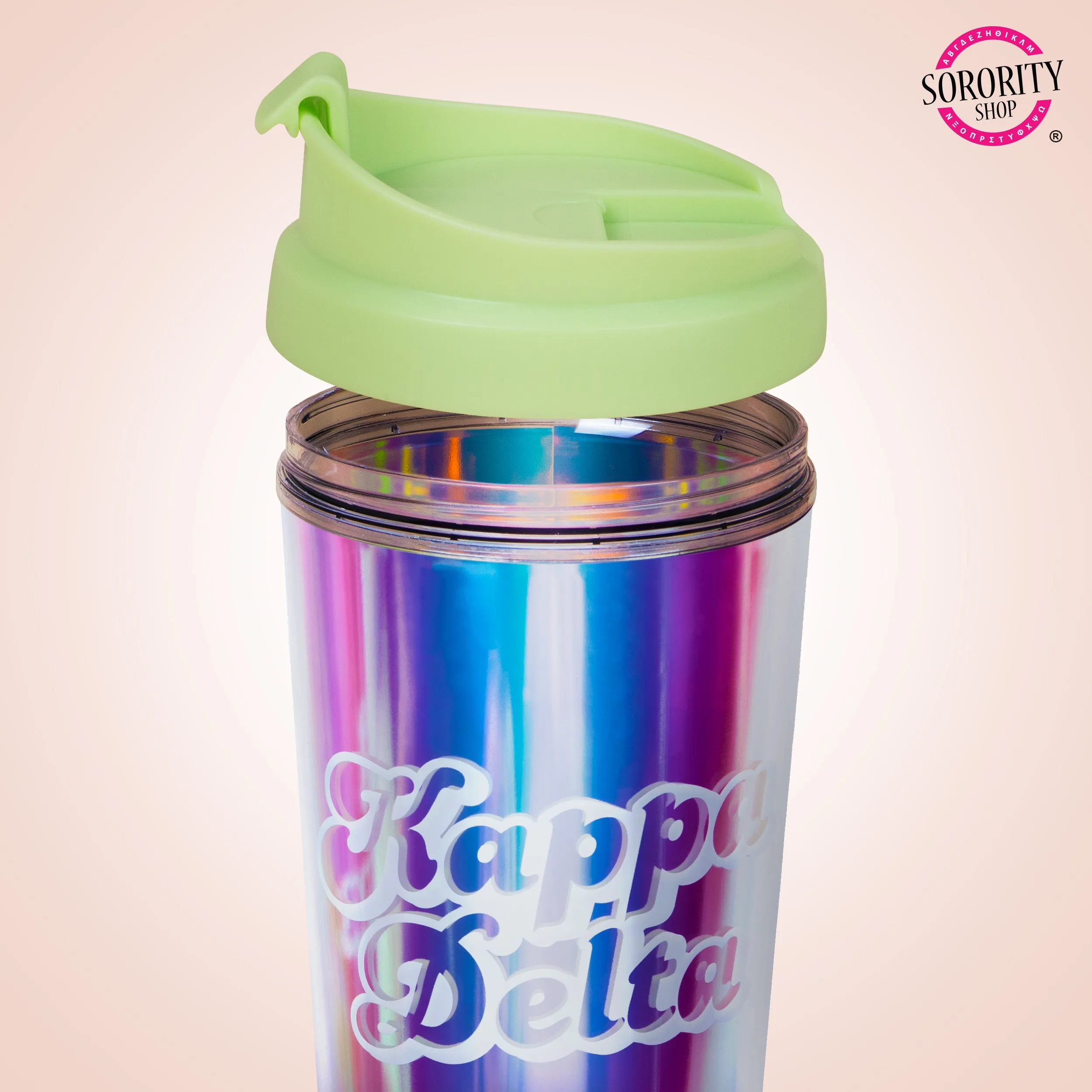 Alpha Sigma Tau Retro Style Sorority Tumbler