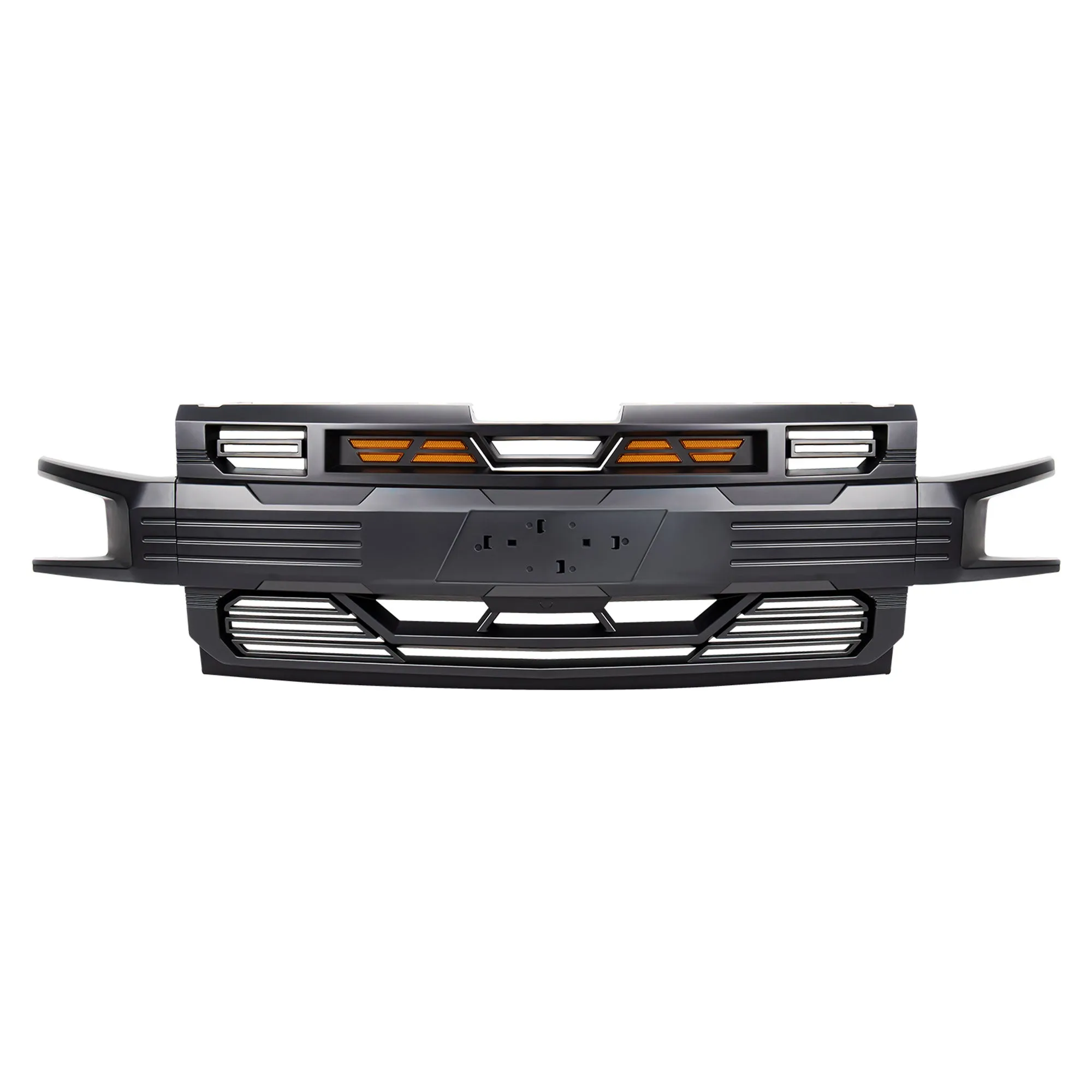 American Modified Armor Grille for 2019-2021 Chevy Silverado 1500, Matte Black