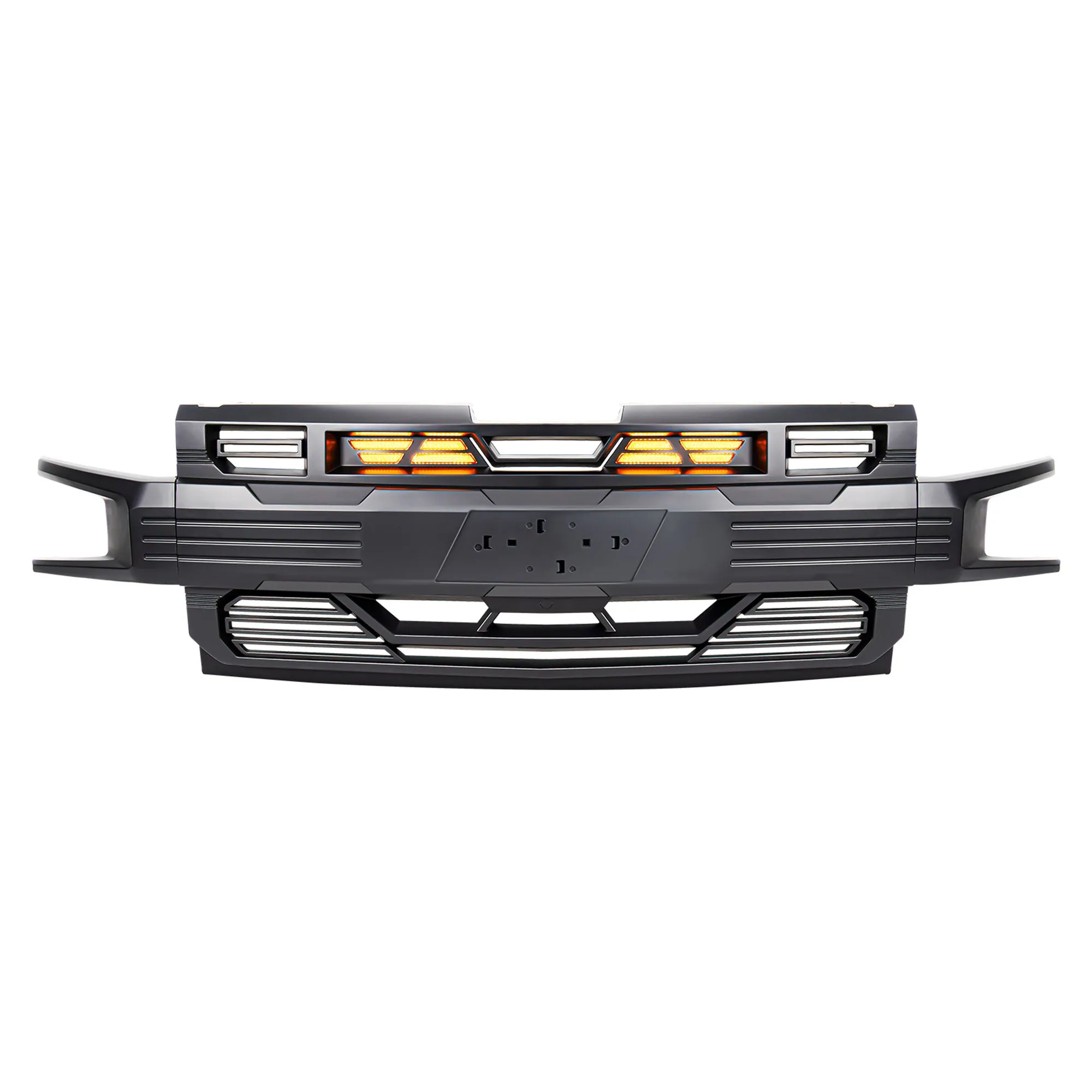 American Modified Armor Grille for 2019-2021 Chevy Silverado 1500, Matte Black