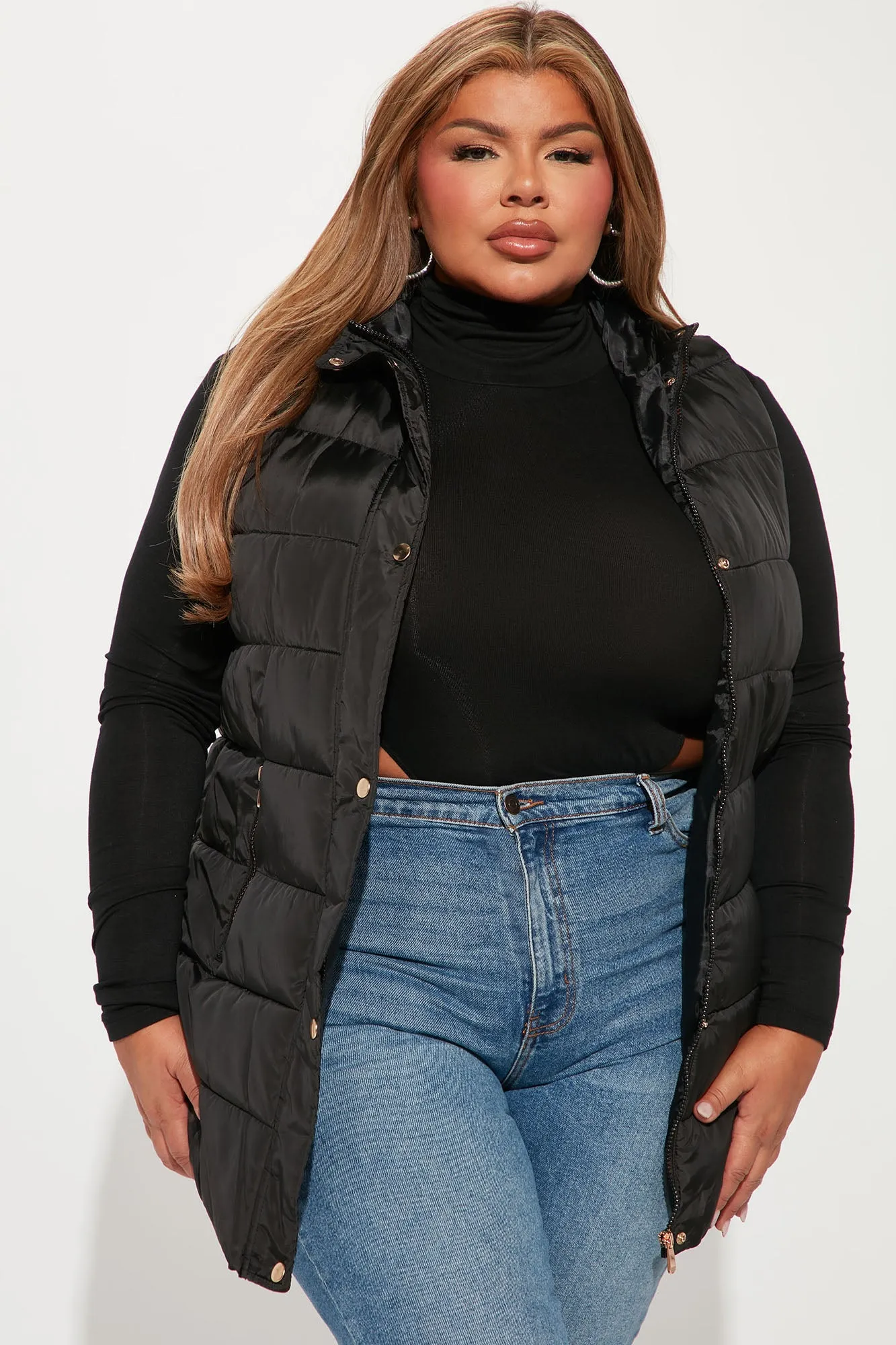 Aria Puffer Vest - Black