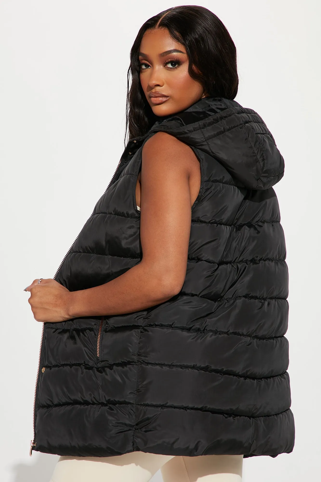 Aria Puffer Vest - Black