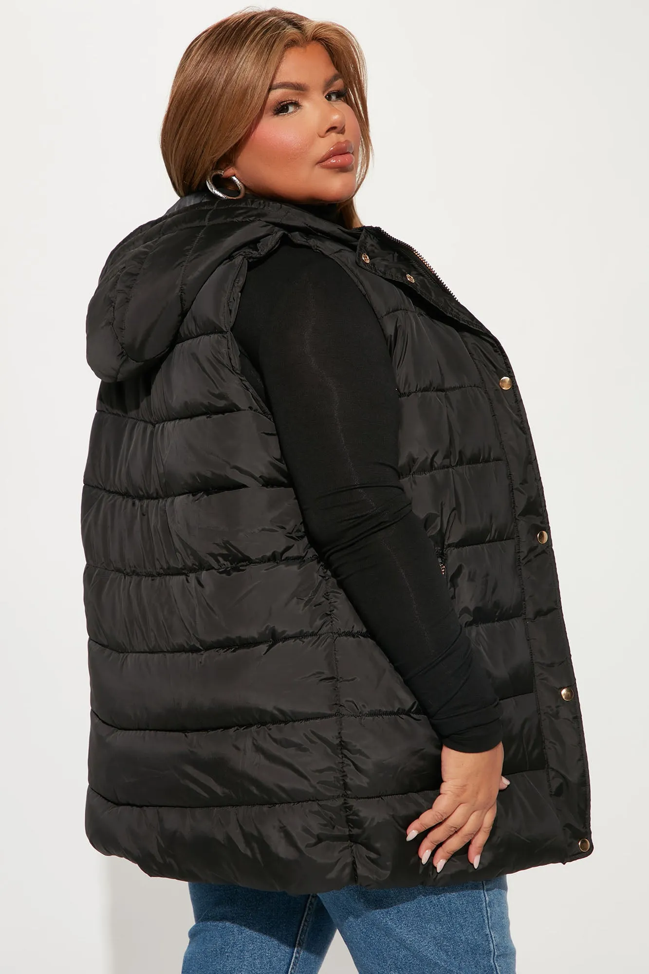 Aria Puffer Vest - Black