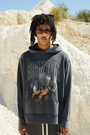 Arizona Oversized Washed Black Hoodie