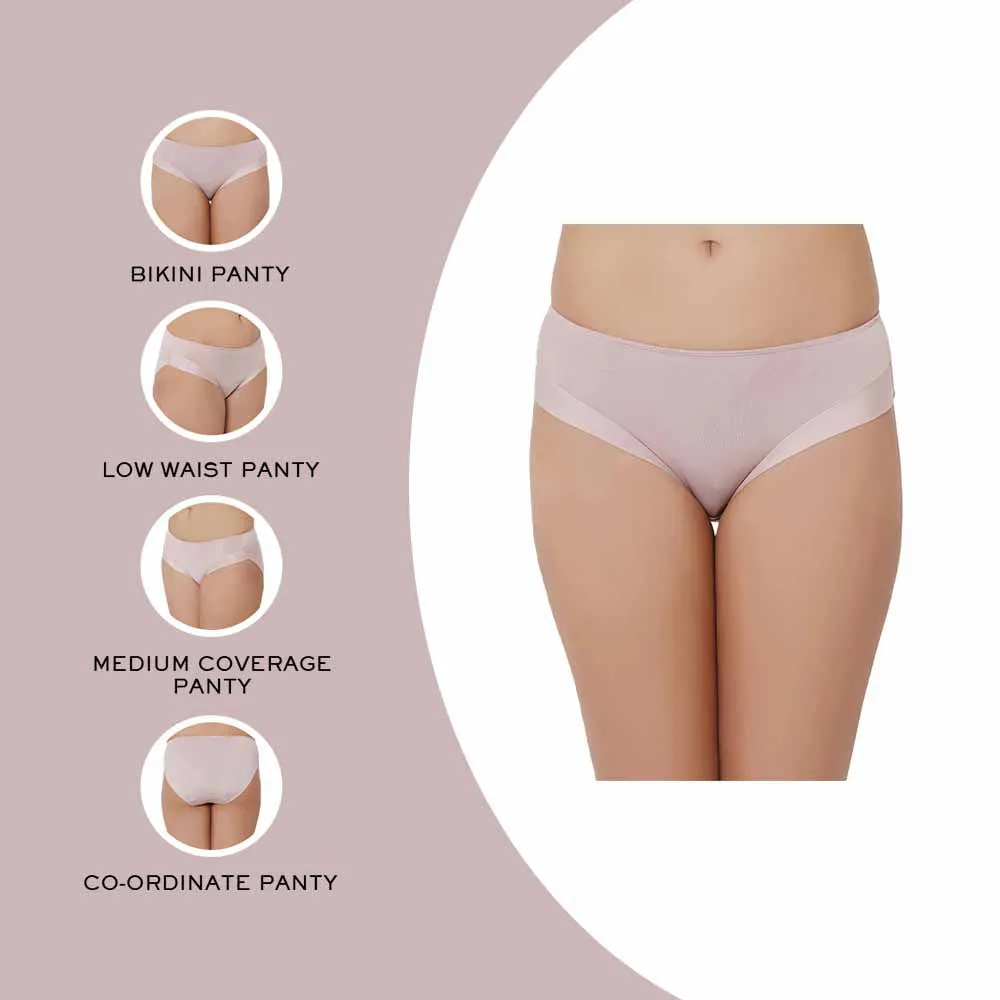 Aura Low Waist Medium Coverage Everyday Wear Hipster Panty - Beige