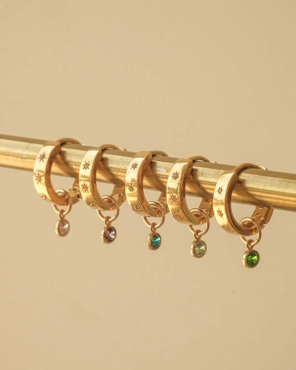 Aurora Bold Gemstone Hoops