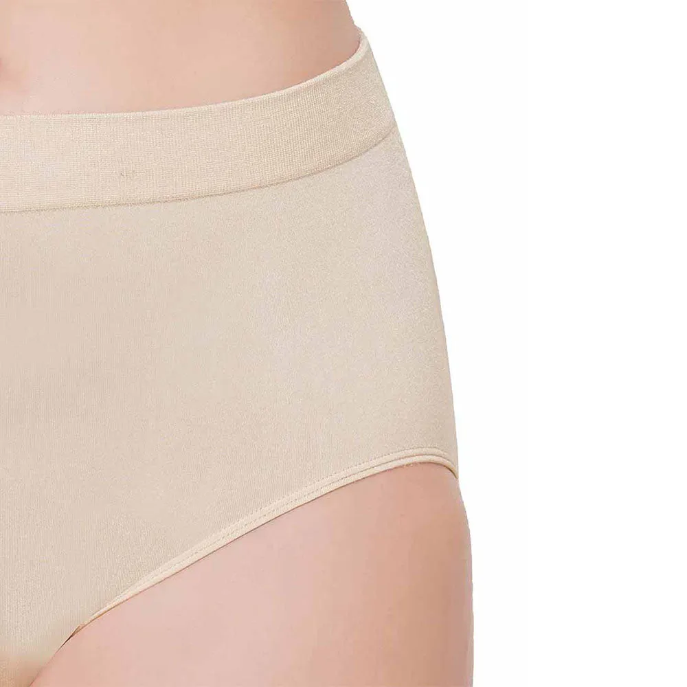 B-Smooth High Waist Full Coverage Everyday Wear Brief Panty - Beige