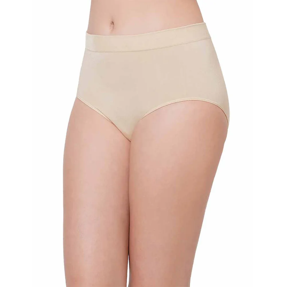 B-Smooth High Waist Full Coverage Everyday Wear Brief Panty - Beige