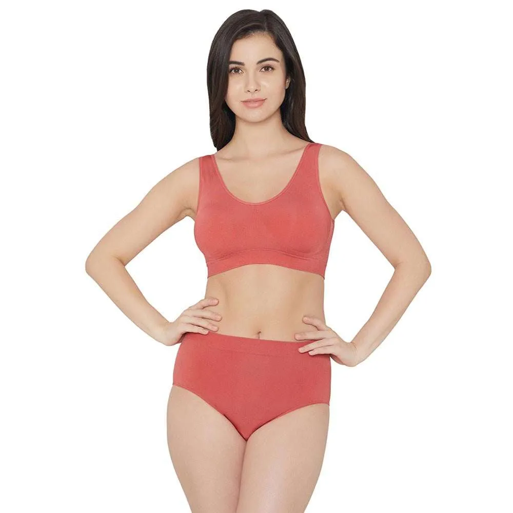 B-Smooth High Waist Full Coverage Everyday Wear Brief Panty - Red