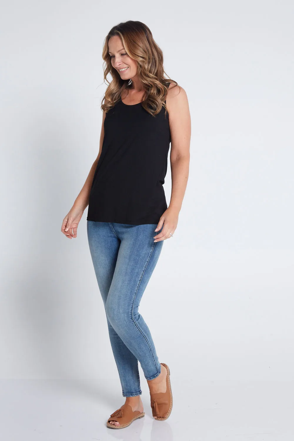 Bamboo Tank Top - Black