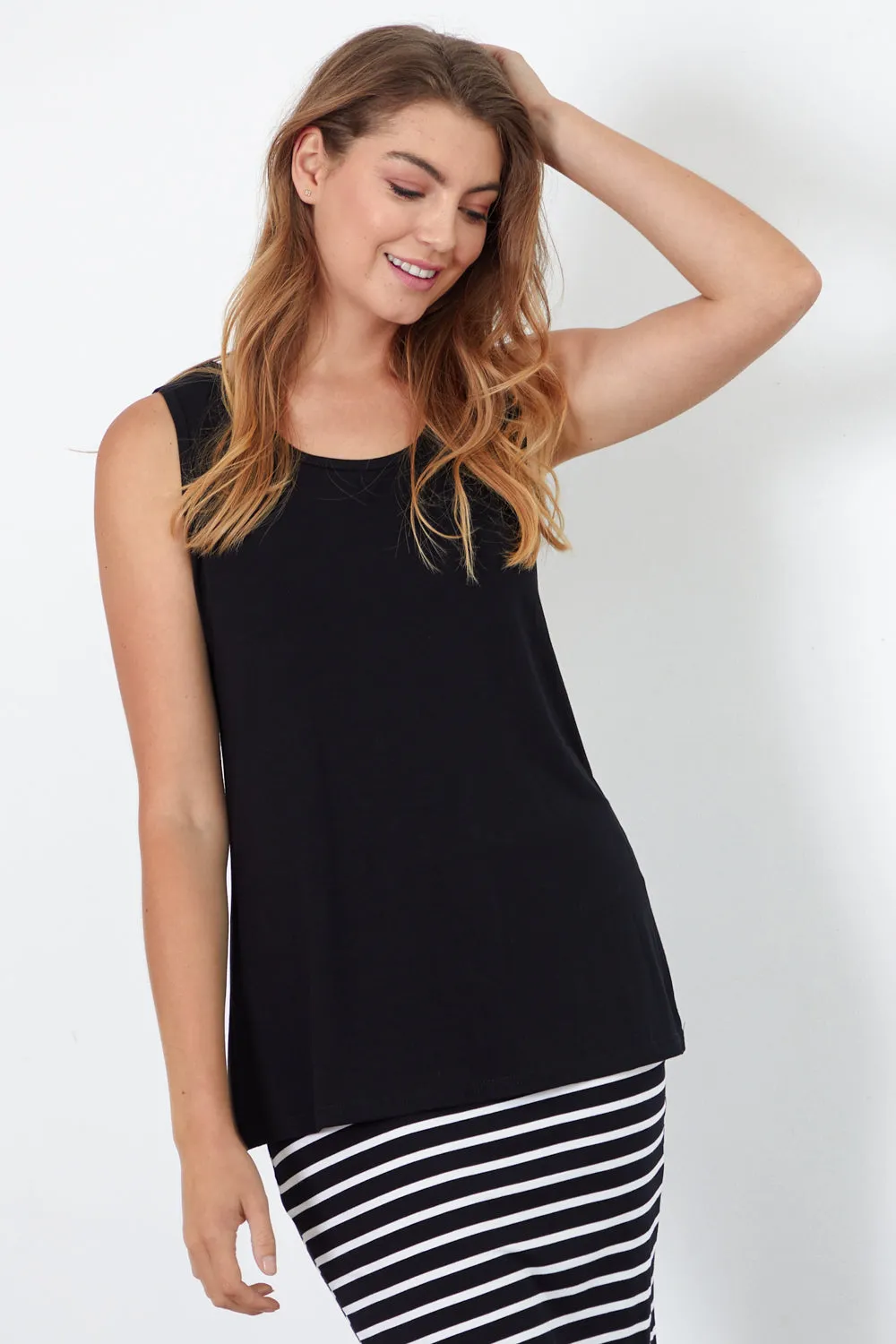 Bamboo Tank Top - Black