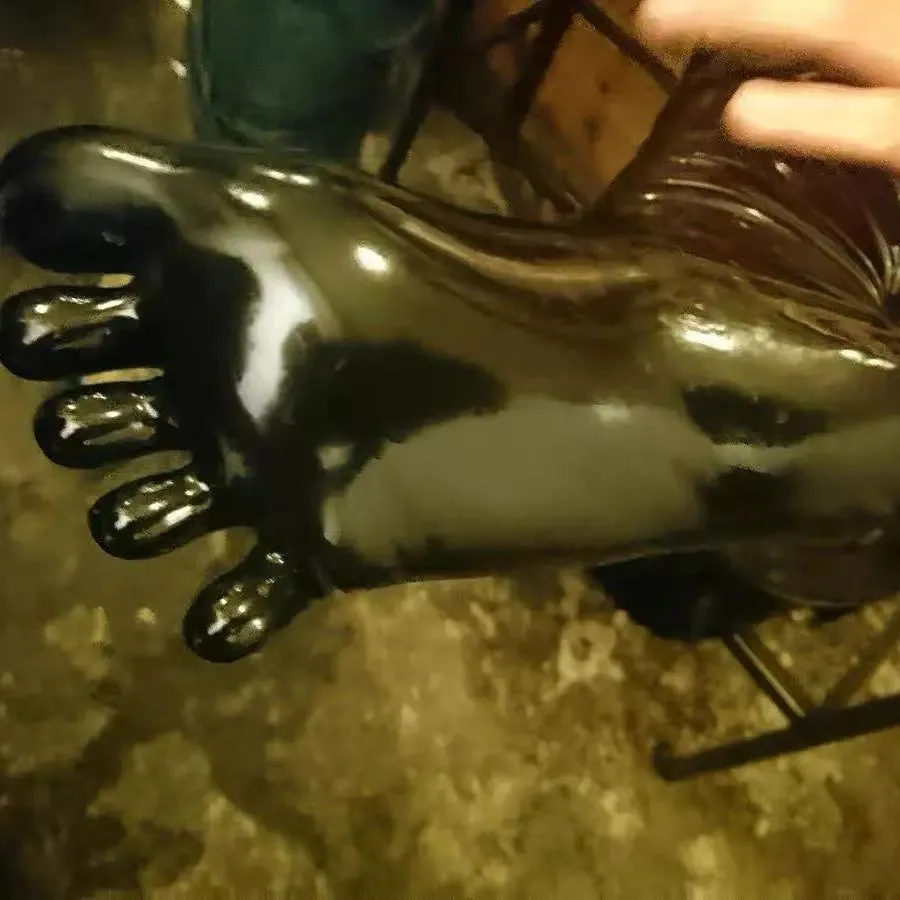 Black Latex Socks