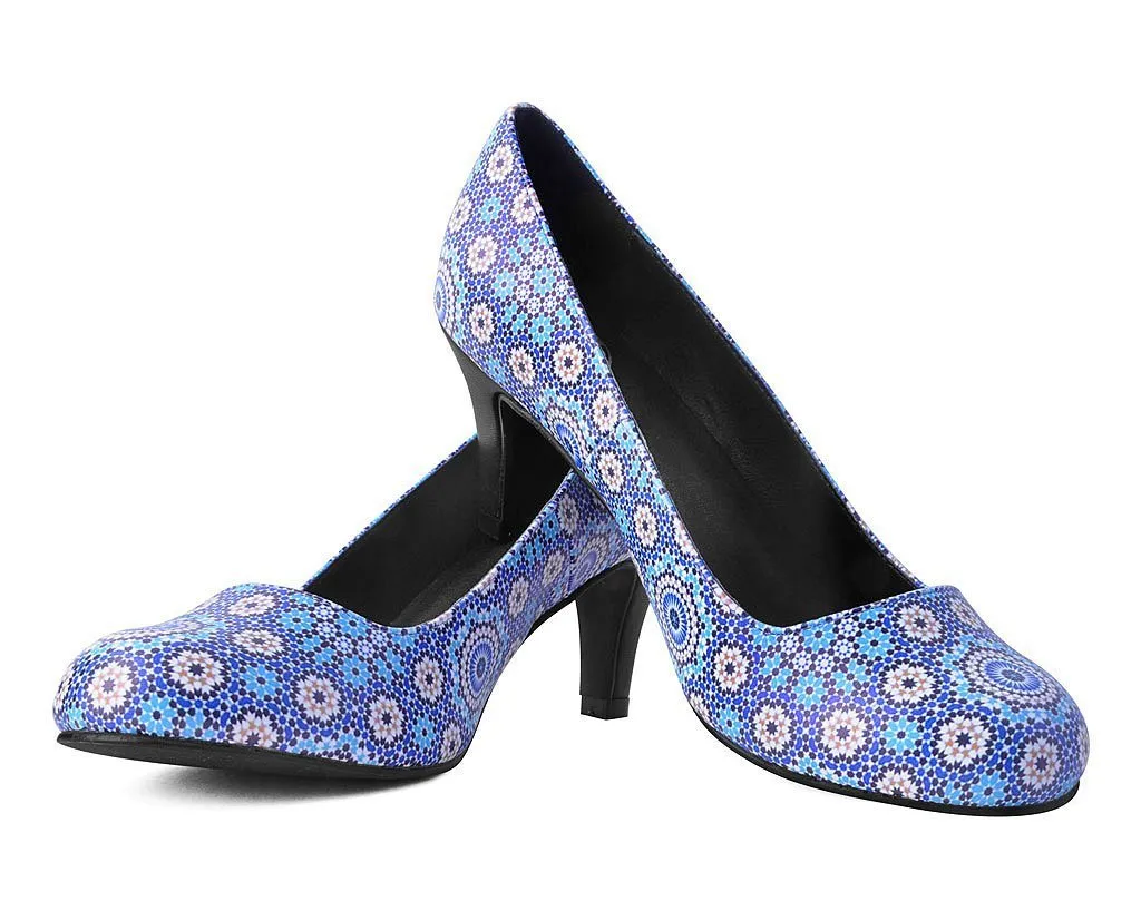 Blue Mosaic Anti-Pop Heel