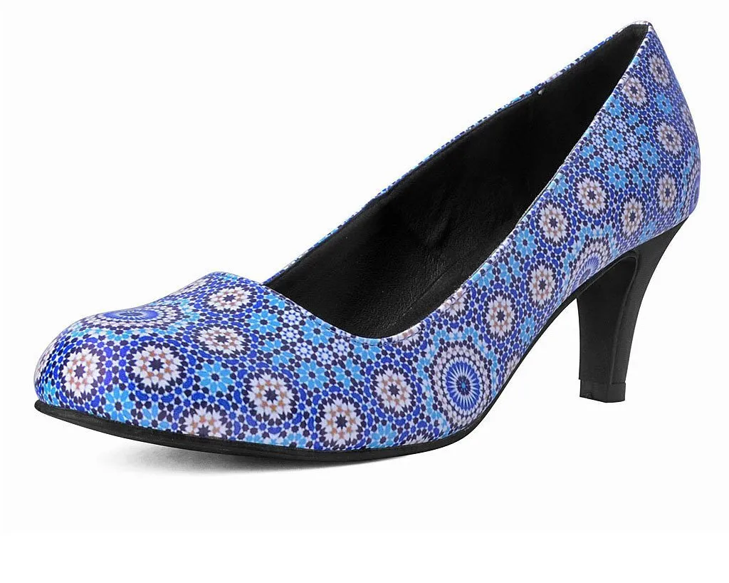 Blue Mosaic Anti-Pop Heel