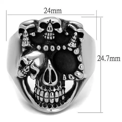 Bold Skull Crown Stainless Steel Ring