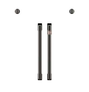 Café™ Brushed Black 2Pcs. French-Door Handles and 2Pcs. Knobs Set - CXWSFHKPMBT