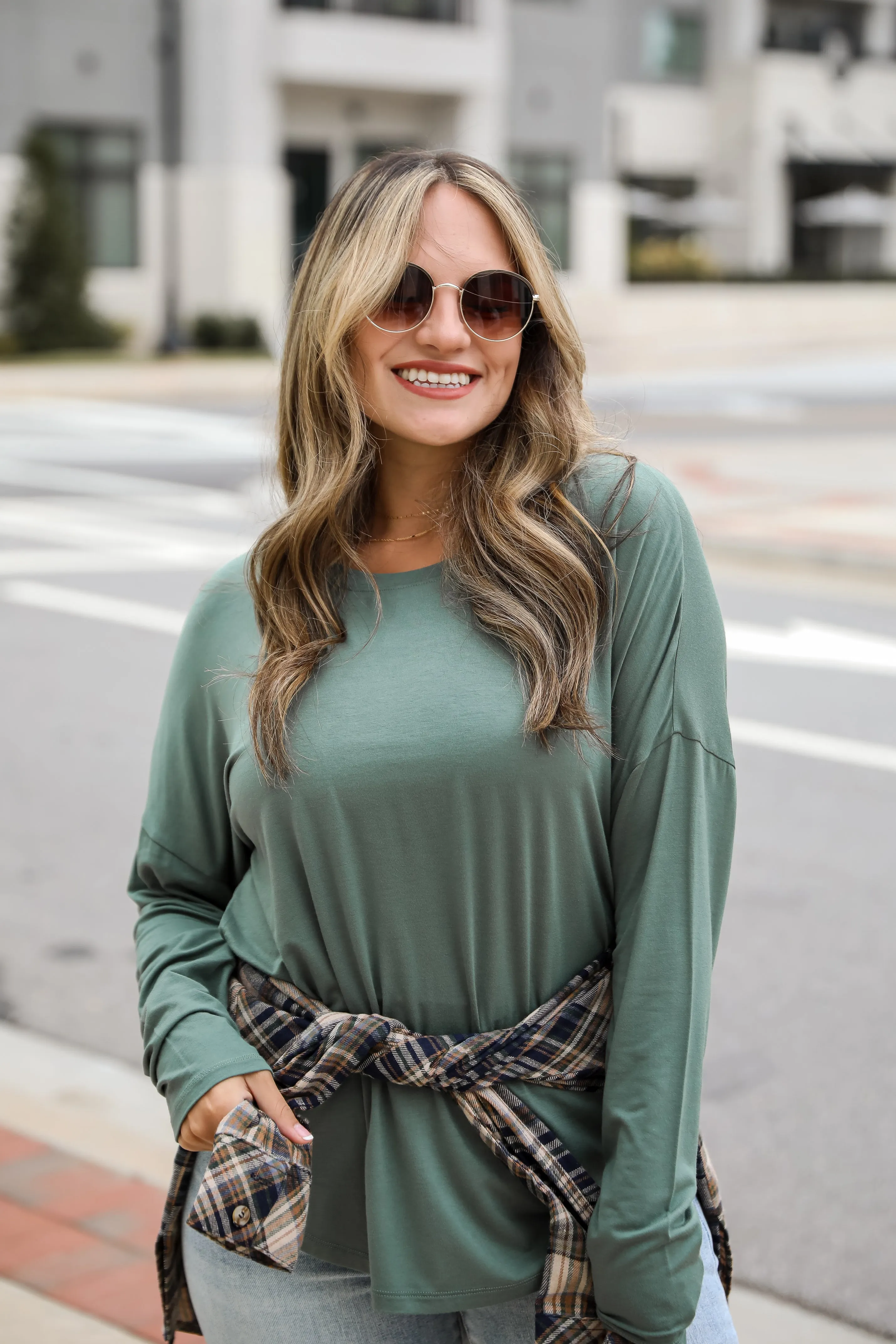 Callie Everyday Long Sleeve Tee - DU DEAL