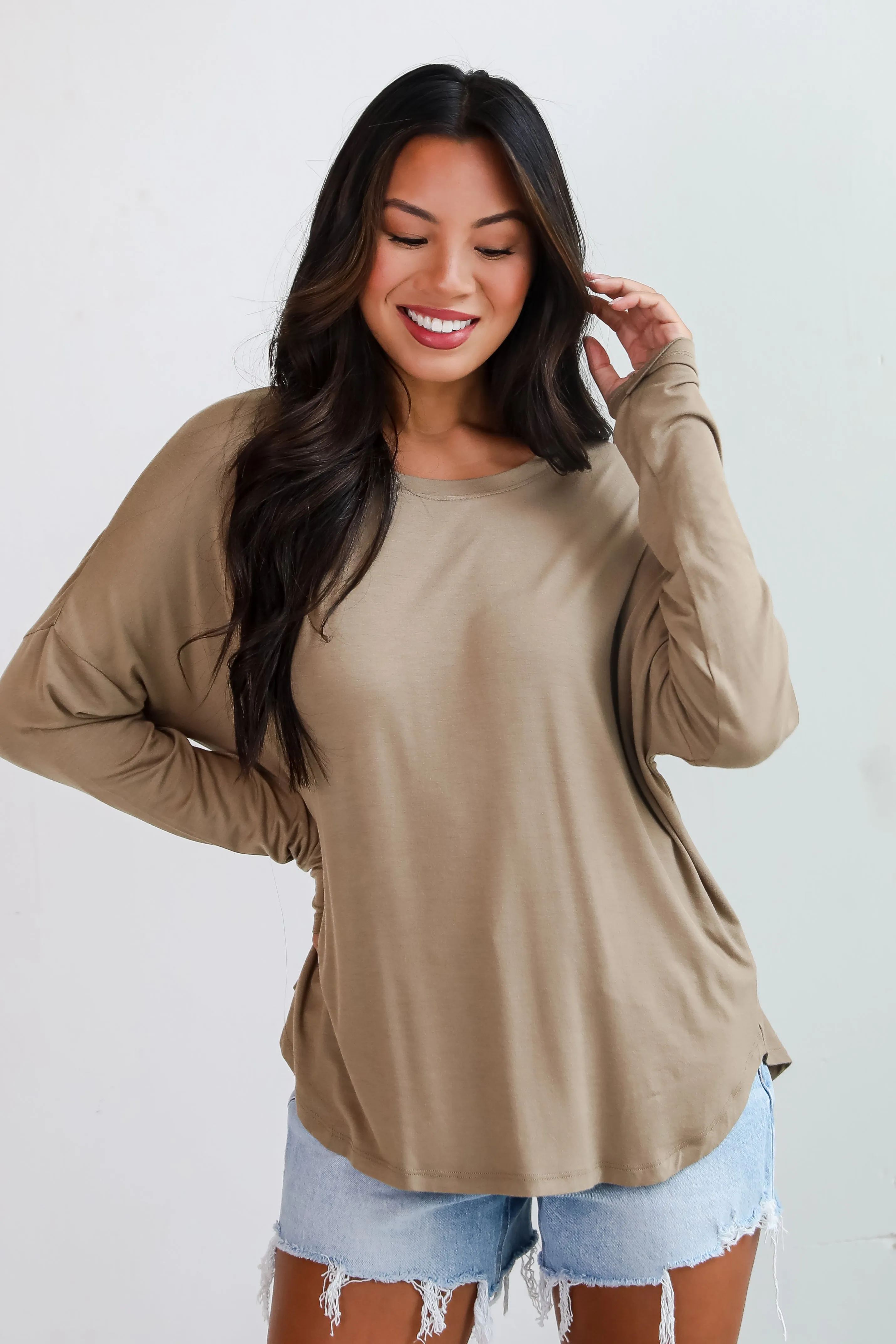 Callie Everyday Long Sleeve Tee - DU DEAL