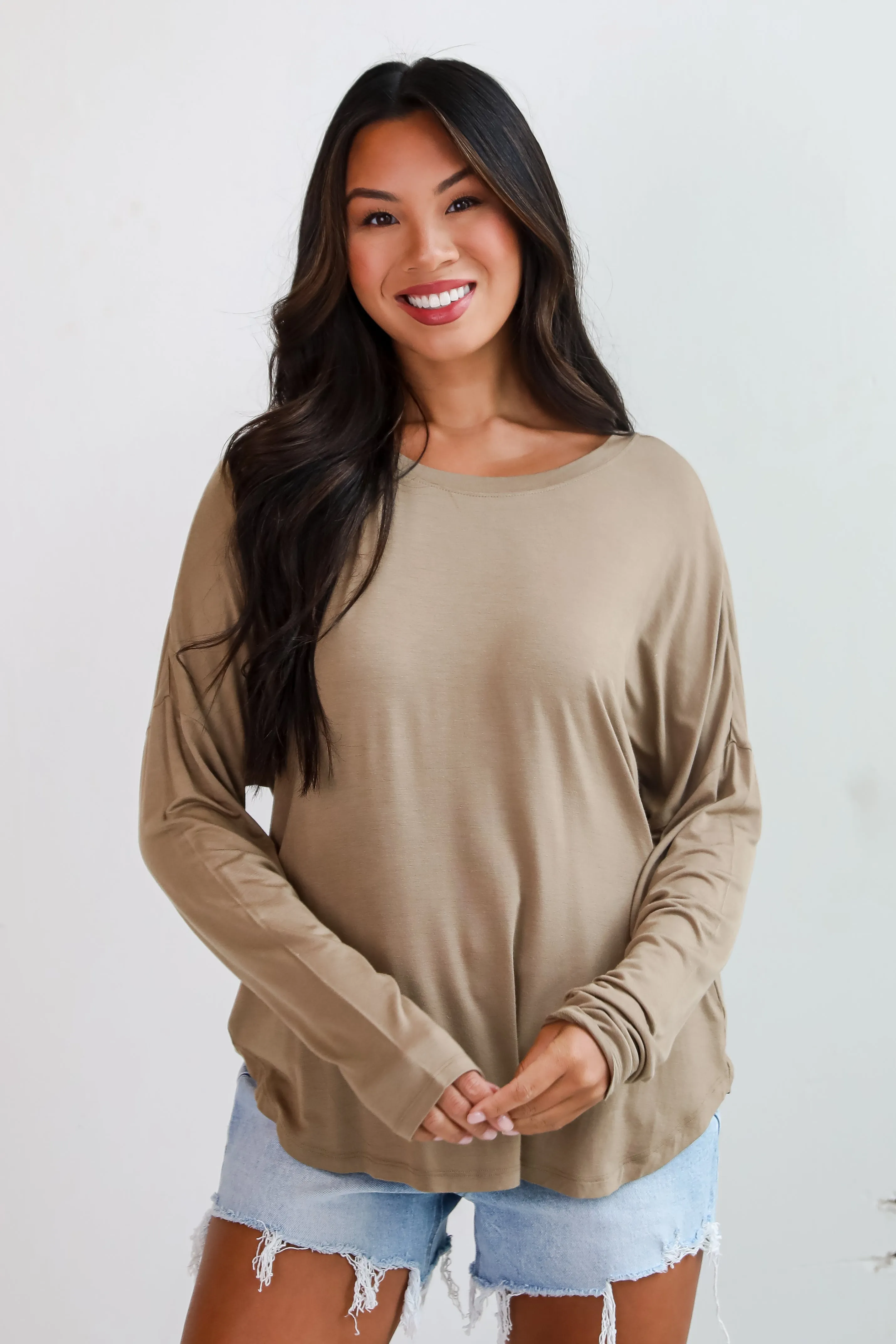 Callie Everyday Long Sleeve Tee - DU DEAL