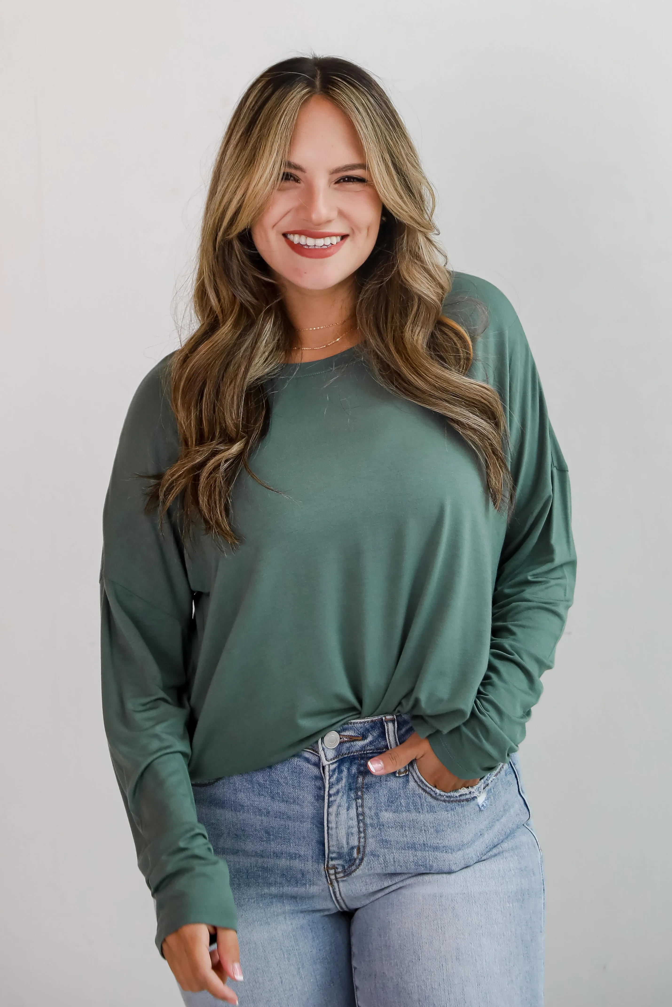 Callie Everyday Long Sleeve Tee - DU DEAL