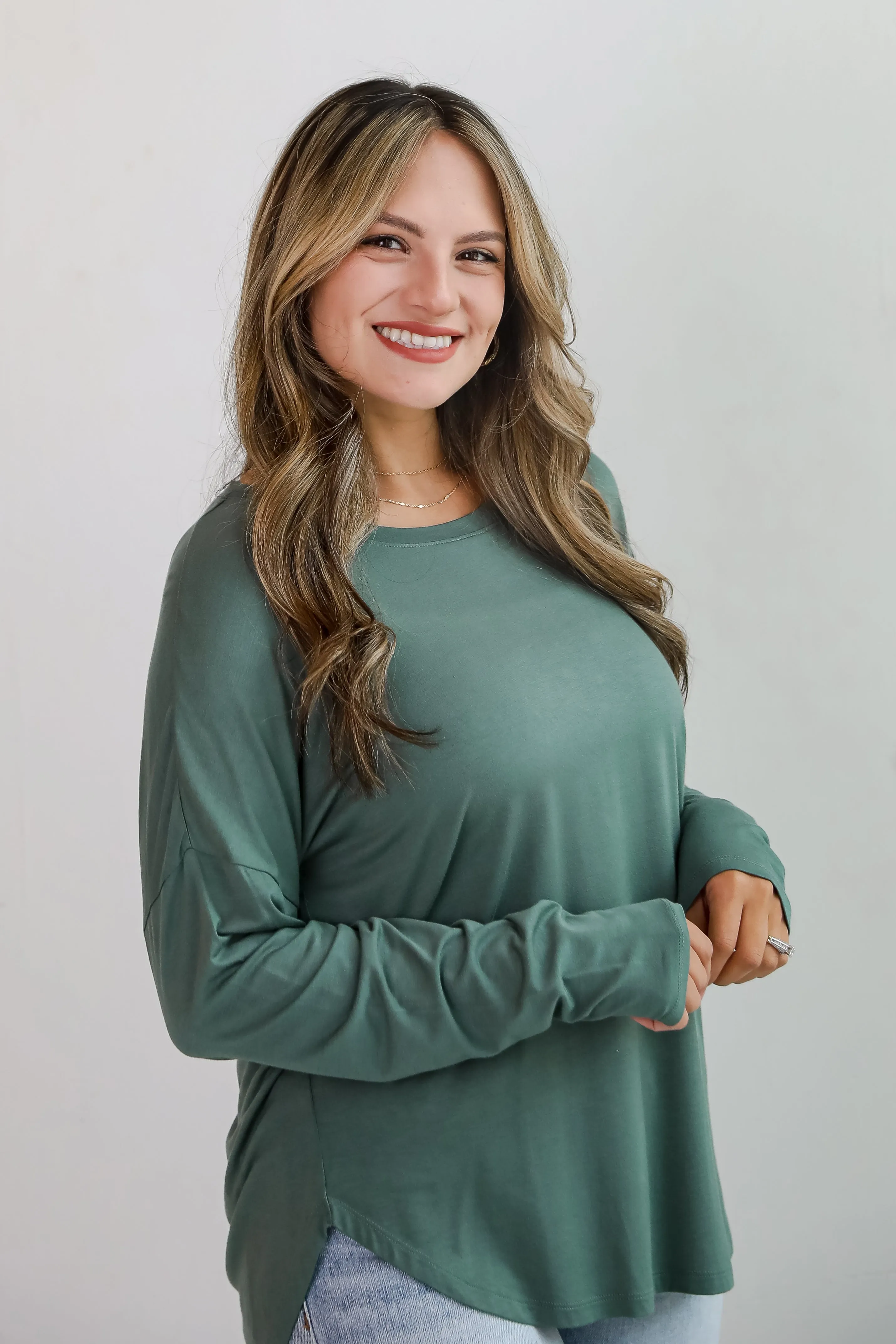 Callie Everyday Long Sleeve Tee - DU DEAL