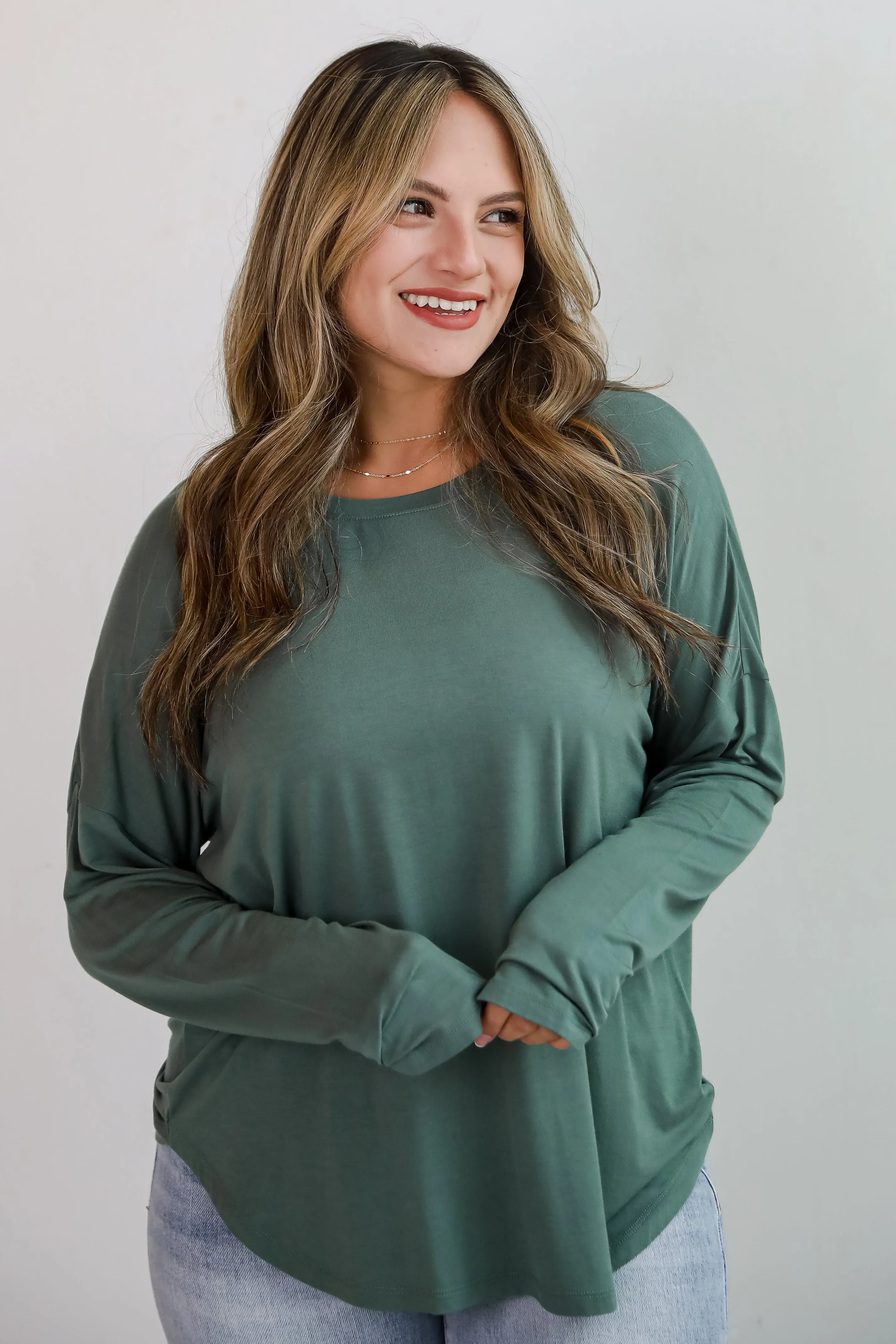 Callie Everyday Long Sleeve Tee - DU DEAL