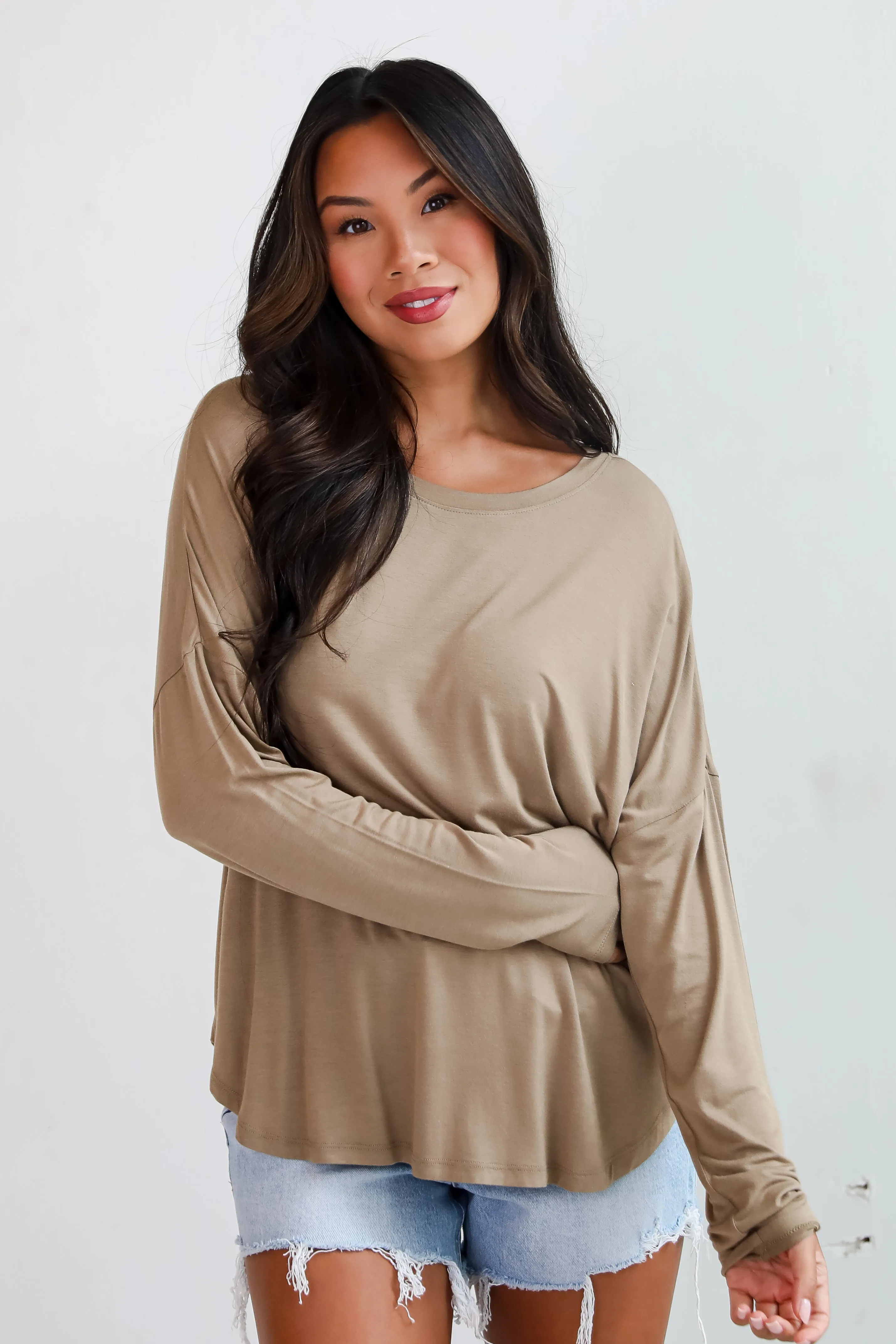 Callie Everyday Long Sleeve Tee - DU DEAL