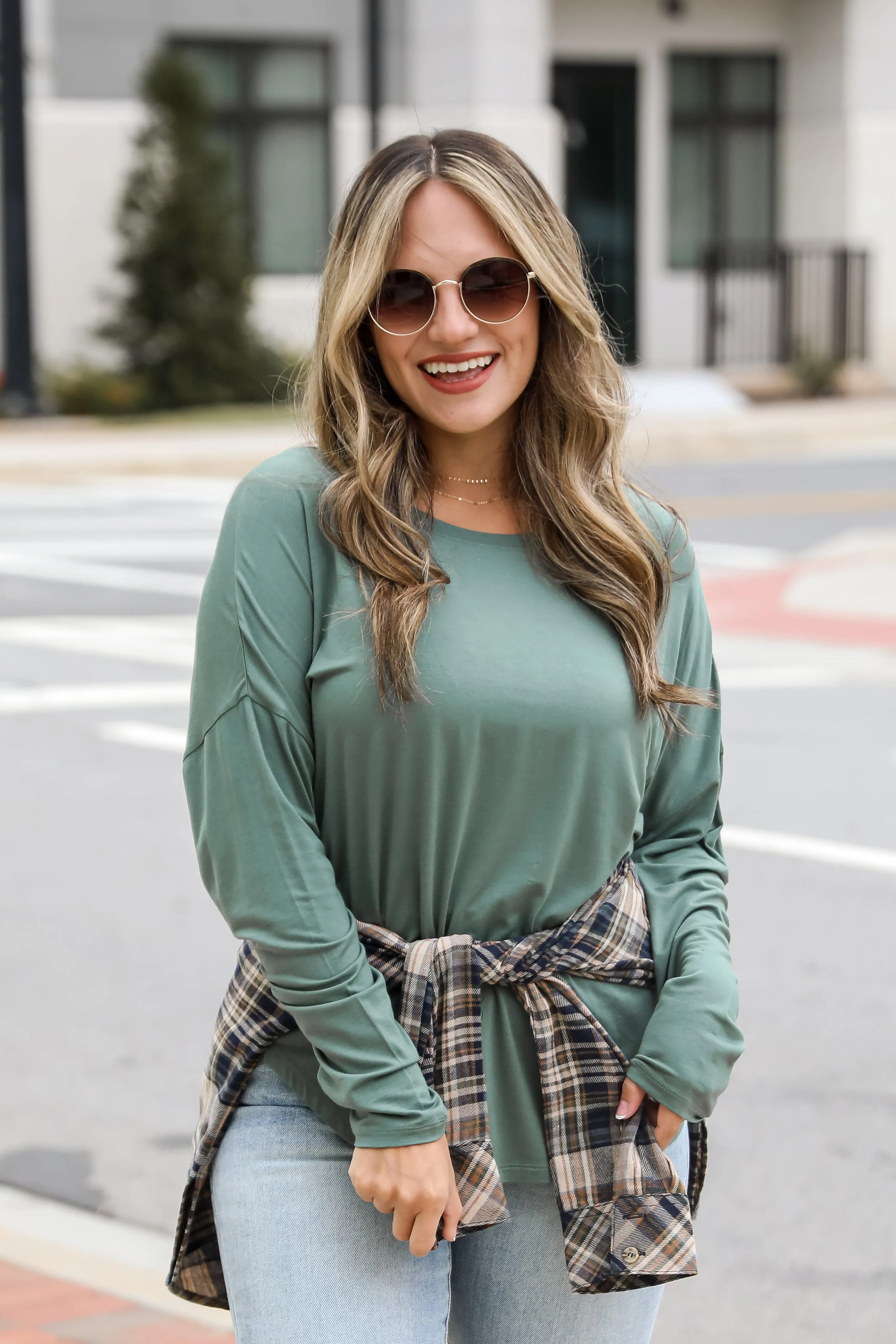 Callie Everyday Long Sleeve Tee - DU DEAL