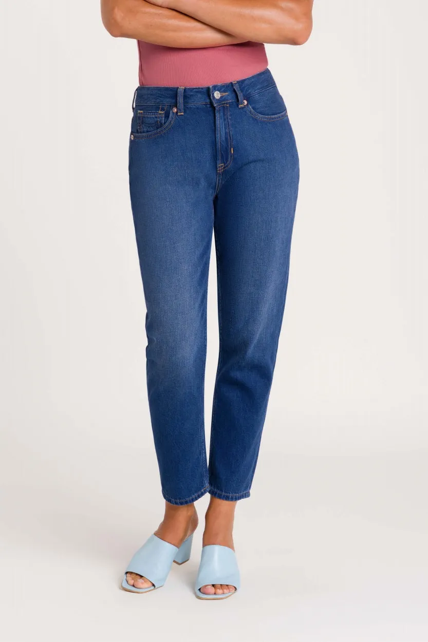 Caroline Cropped Jeans Dark Blue