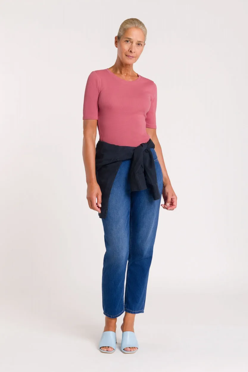 Caroline Cropped Jeans Dark Blue