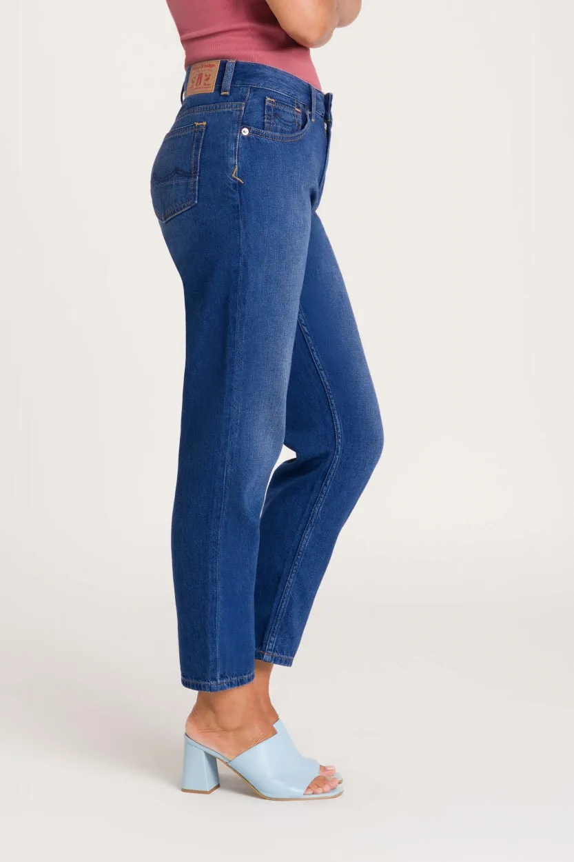 Caroline Cropped Jeans Dark Blue