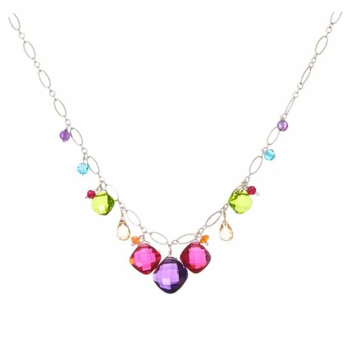 Chakras Zina Colorful Gemstone Necklace