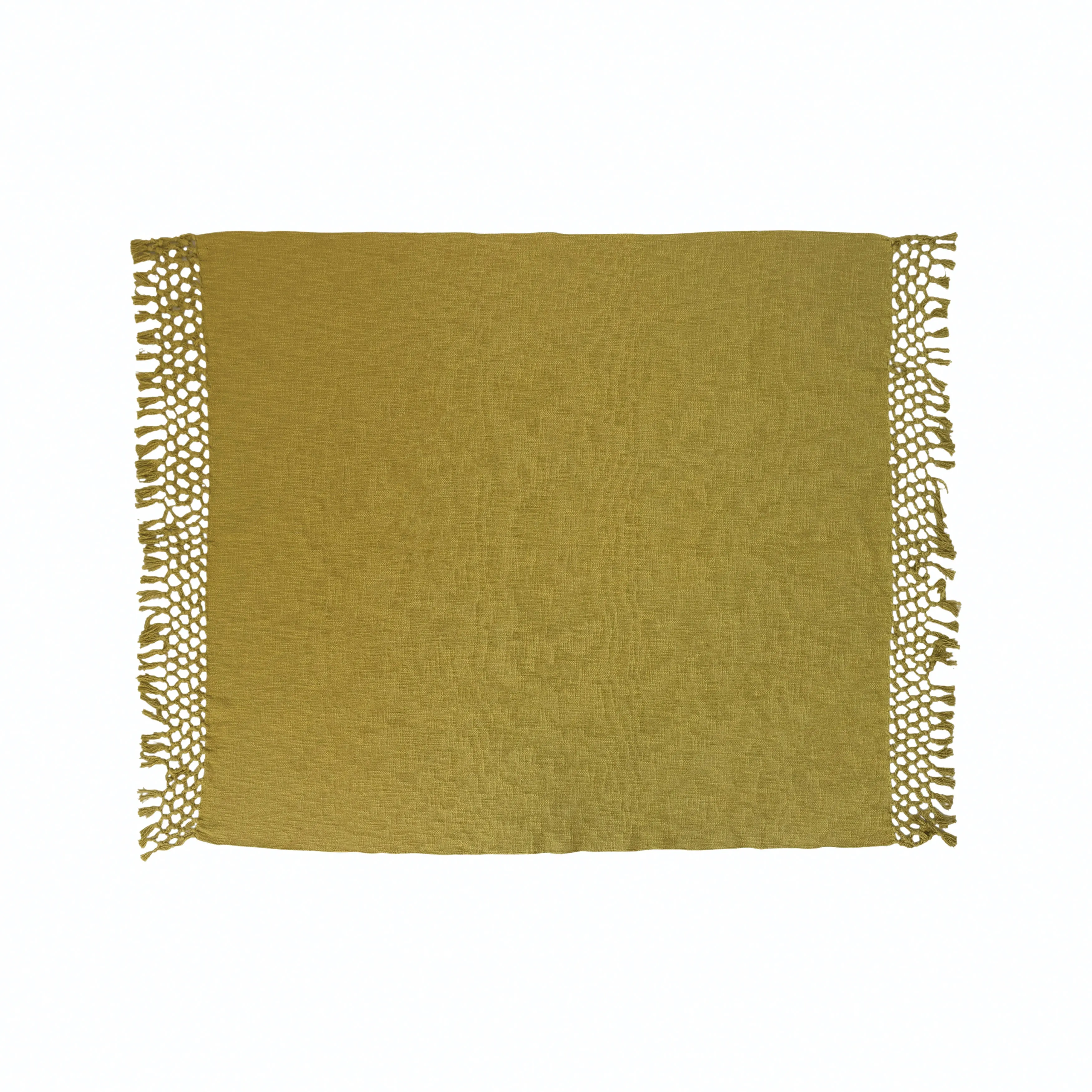 Chartreuse Woven Cotton Throw