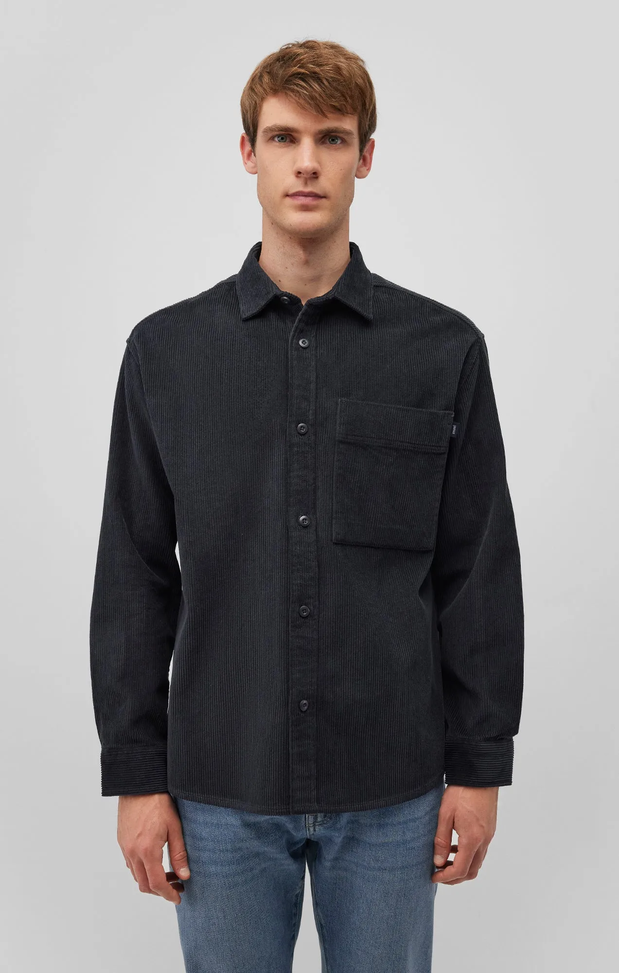 CORDUROY BUTTON-UP SHIRT IN PHANTOM