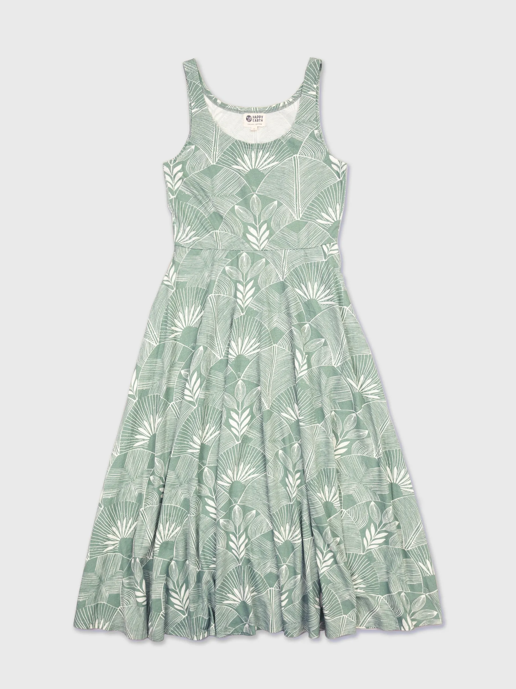 Deco Frond Midi Dress