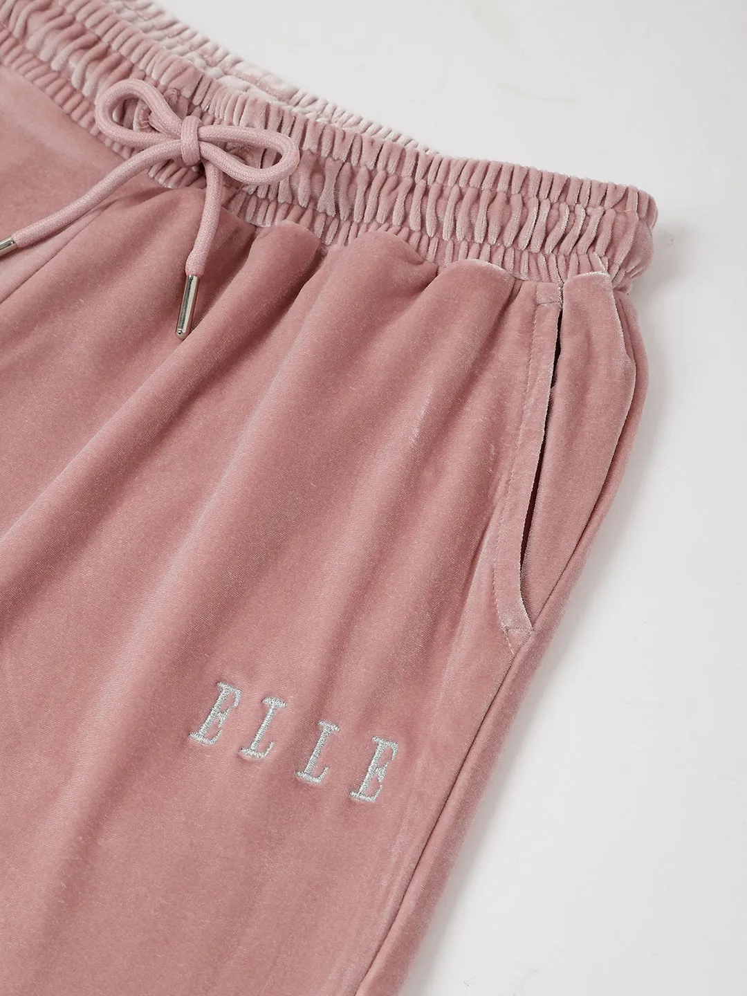 Elle Women Solid Mid-Rise Sweatpant