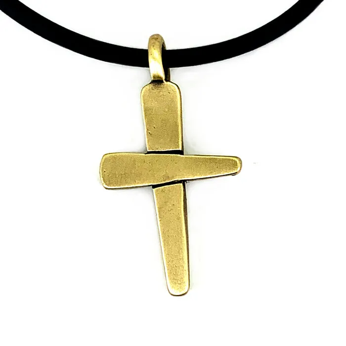 Forgiven Cross Necklace Brass