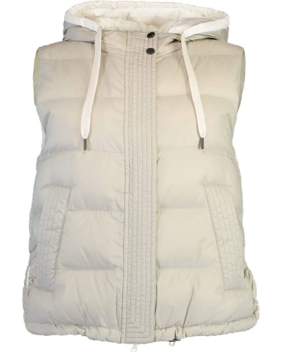 Hooded Nylon Puffer Vest