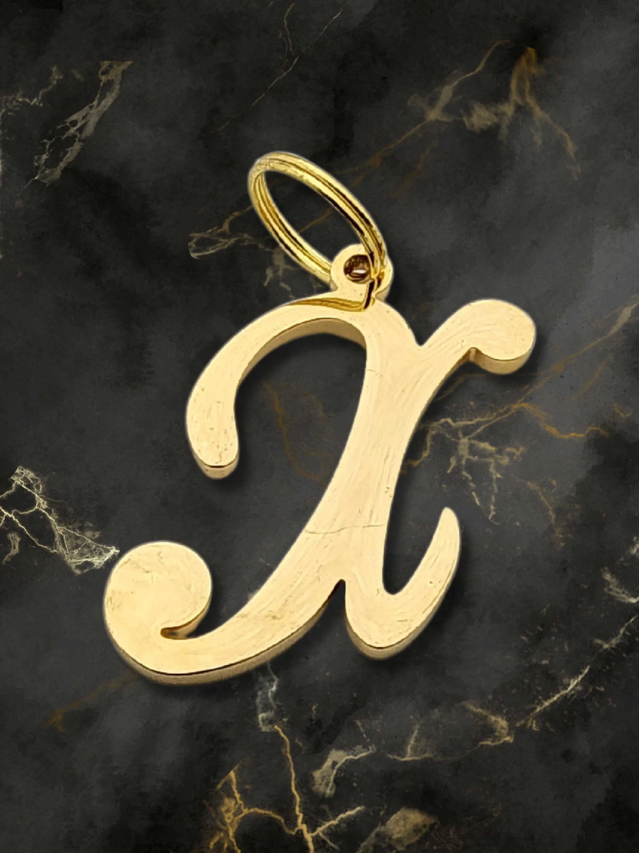 Initial Letter Jewelry Dog Tag - X