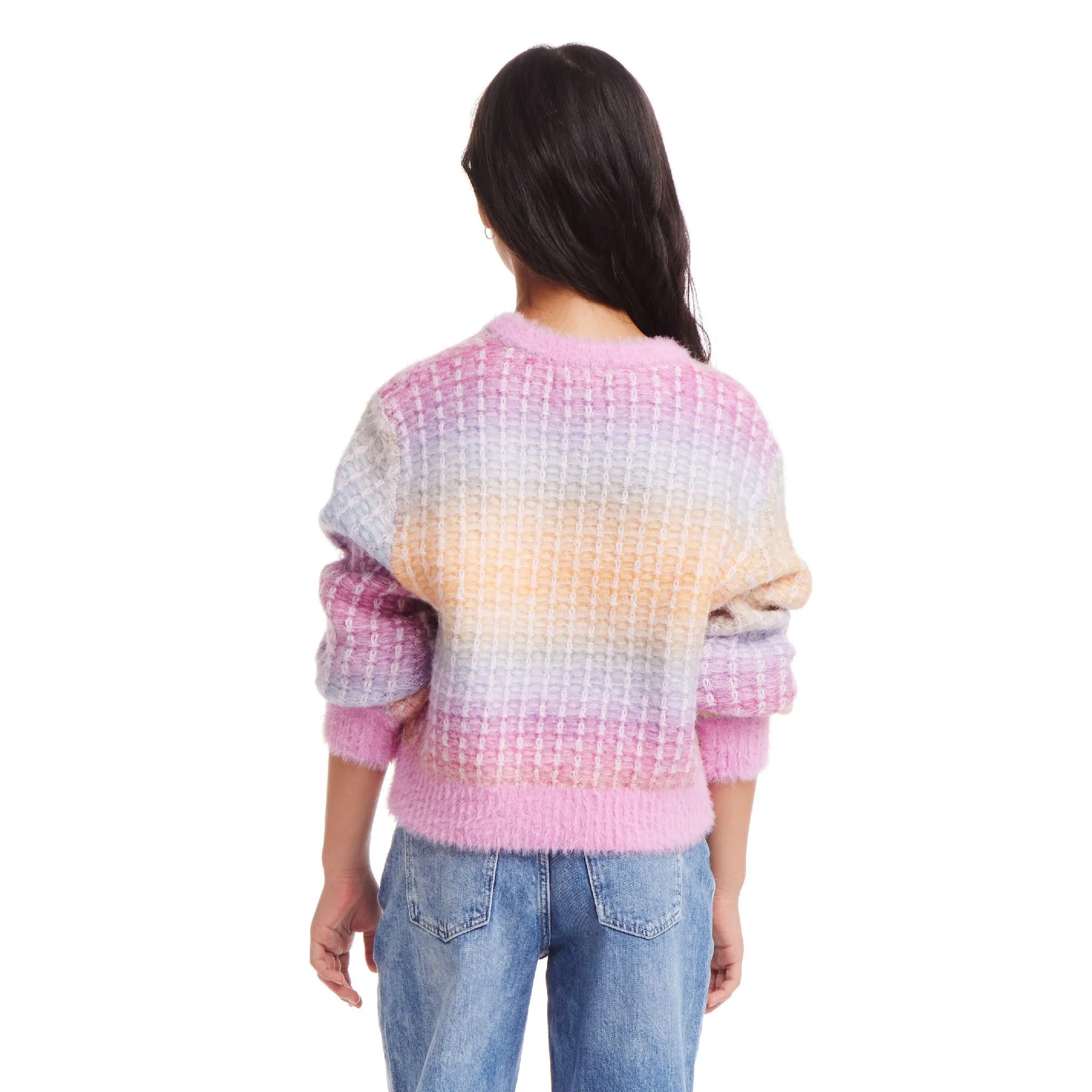 Kids (7-16) Cropped Ombre Sweater | Multicolor