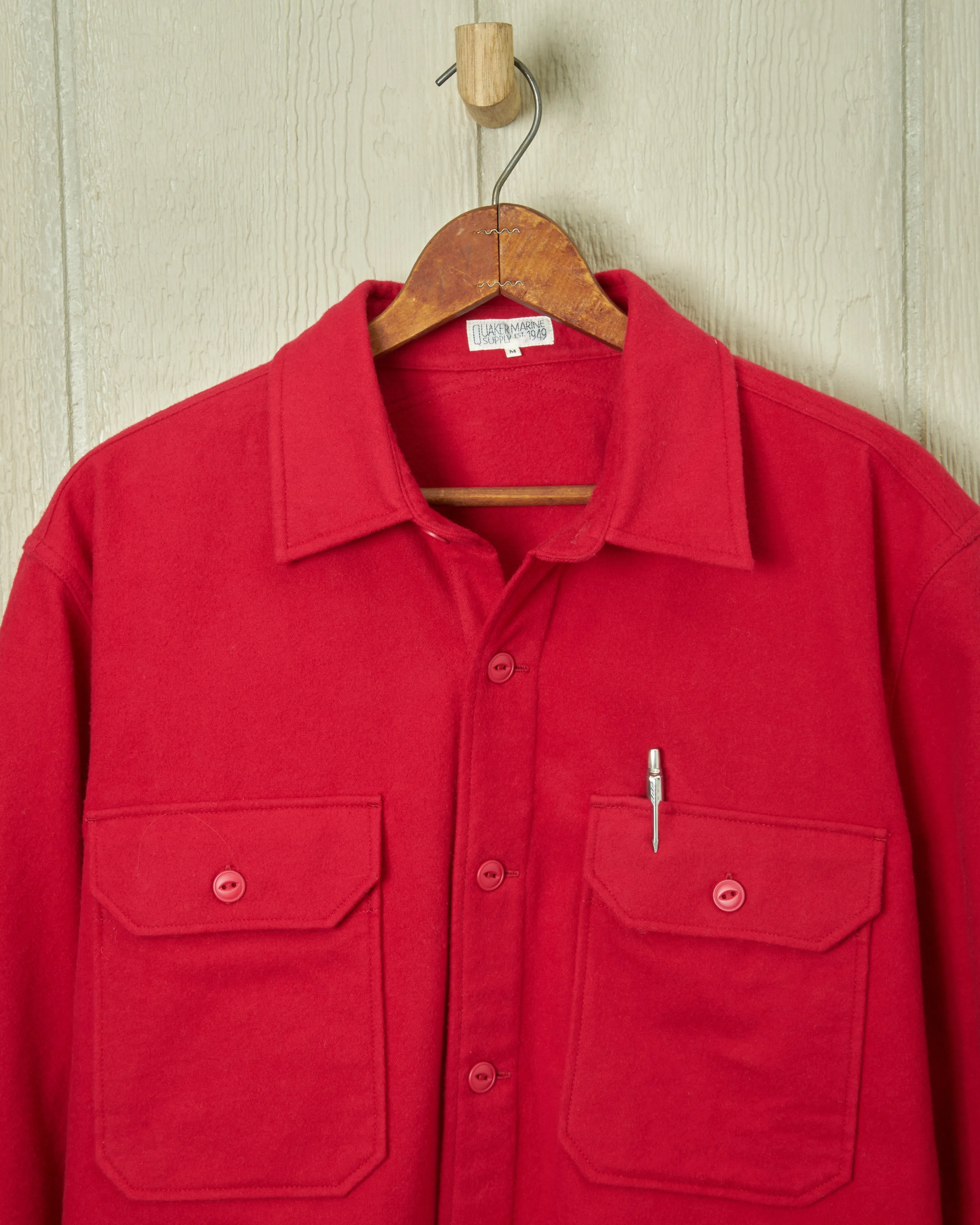 MacArthur Shirt in Red Chamois Cloth