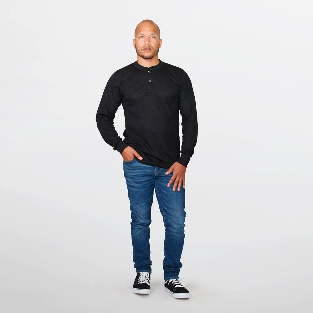 Men's Merino Blend Two-Layer Henley