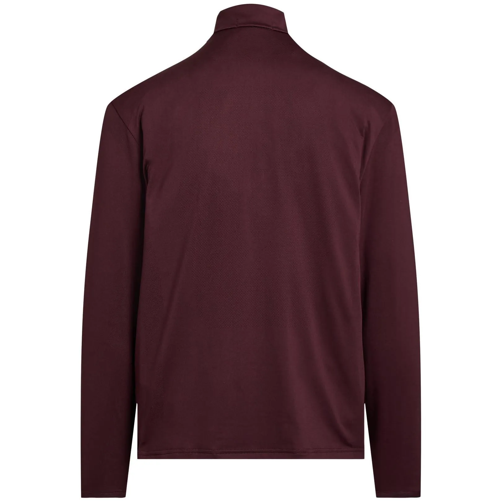 Micro Poly Jacquard Knit Quarter Zip Harvard Wine - AW23