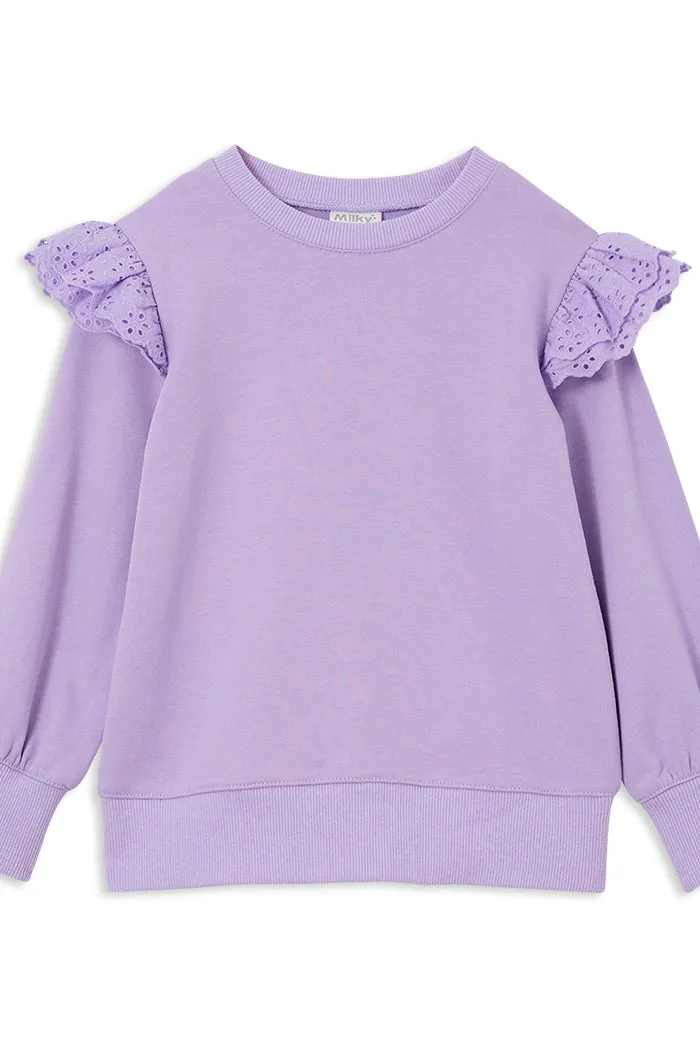 MILKY LAVENDER DETAIL SWEAT