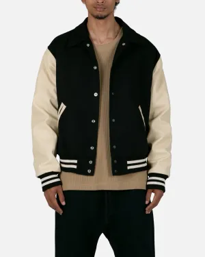 MNML Collared Varsity Jacket Black/White