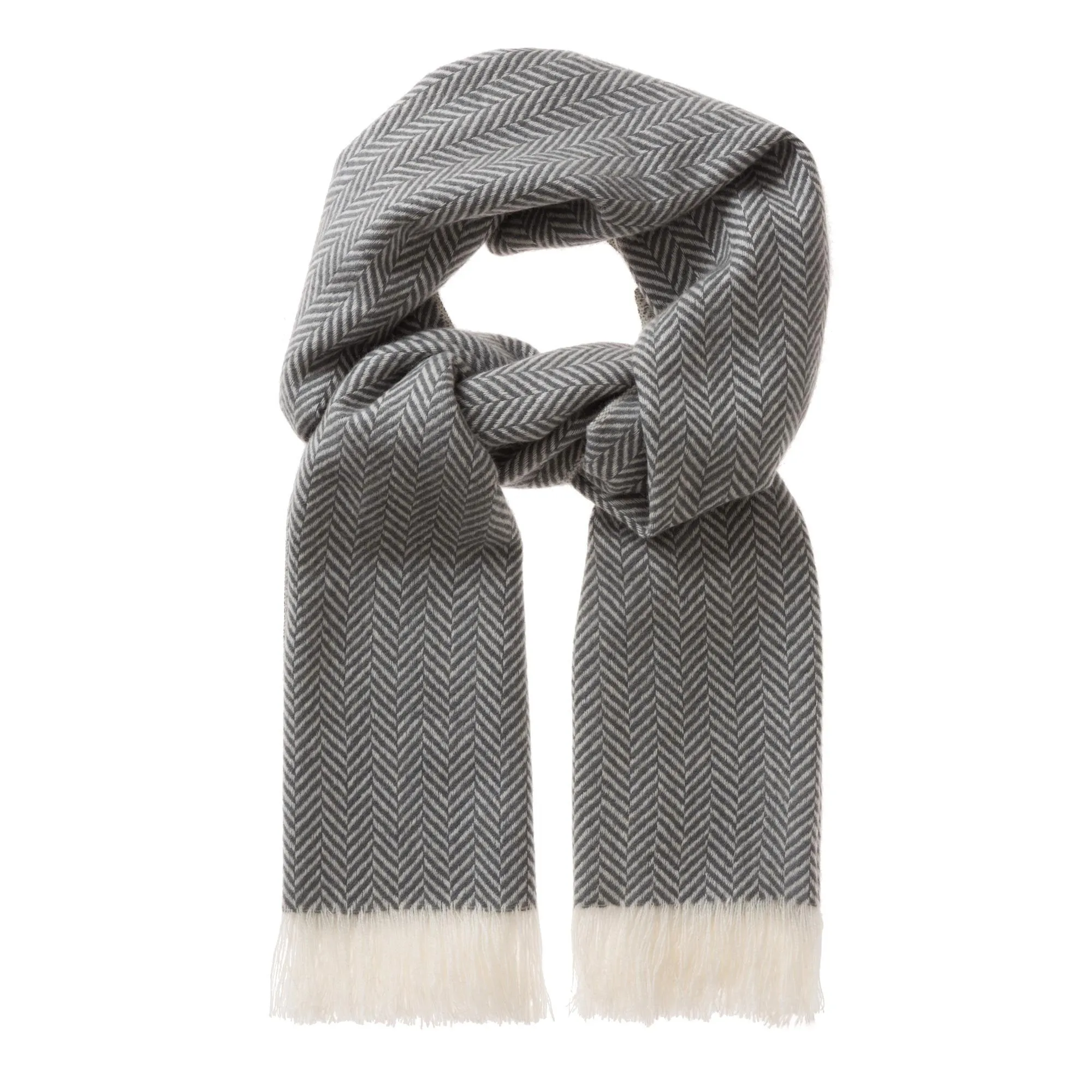 Nerva Cashmere Scarf [Charcoal/Cream]