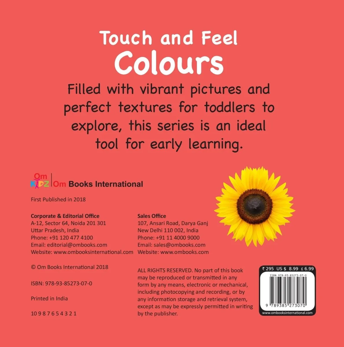 Om Books International Board Book-Touch and Feel: Colours (Touch & Feel)